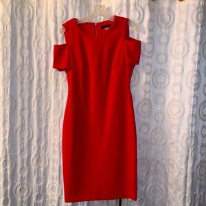 Red Dress peep shoulders